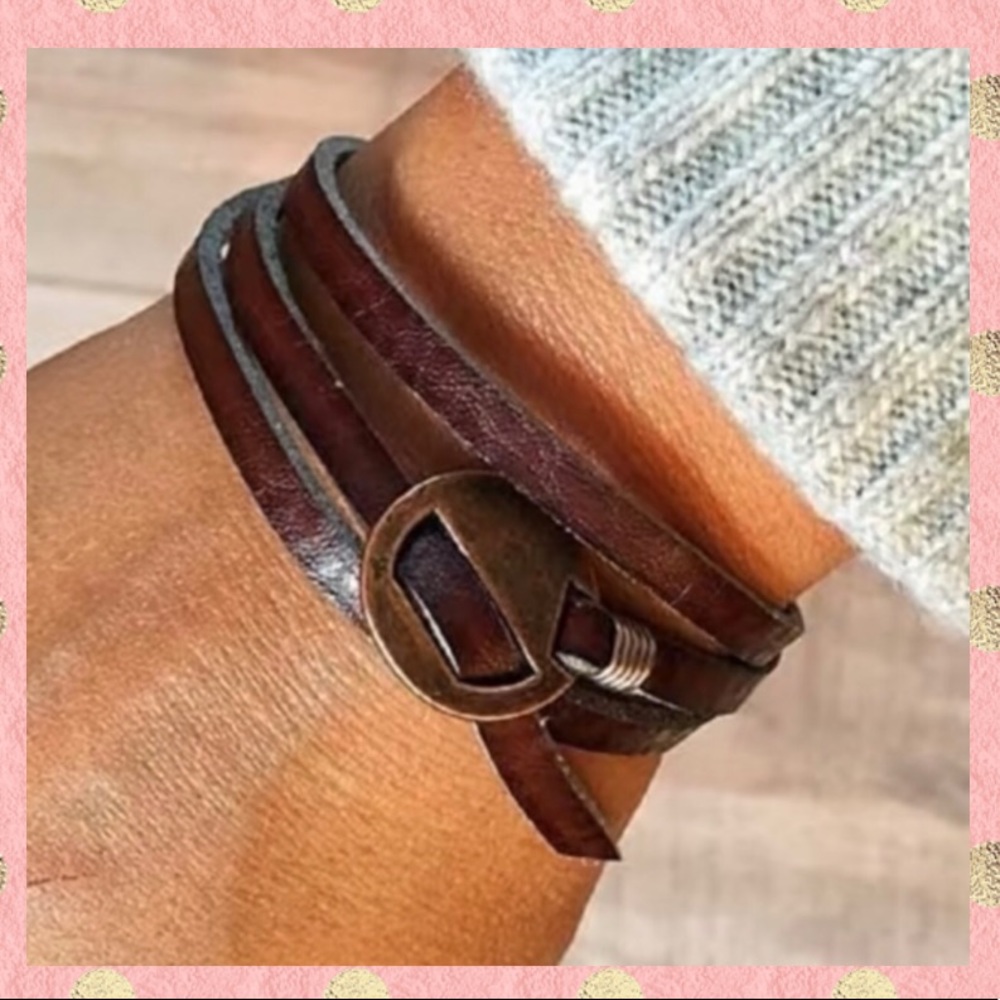 NWT Faux Leather Wrap Bracelet